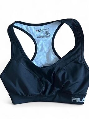 Fila black sports bra size S